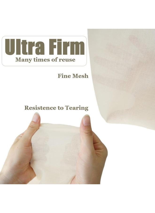 yongsheng Bags for Straining,Reusable Cold Brew Coffee Cheese Cloths Strainer,Large Nut Milk Tea Juice Bag,Natural Cotton Fine Mesh Filter Bags(Medium,4 Pack)  - Image 5