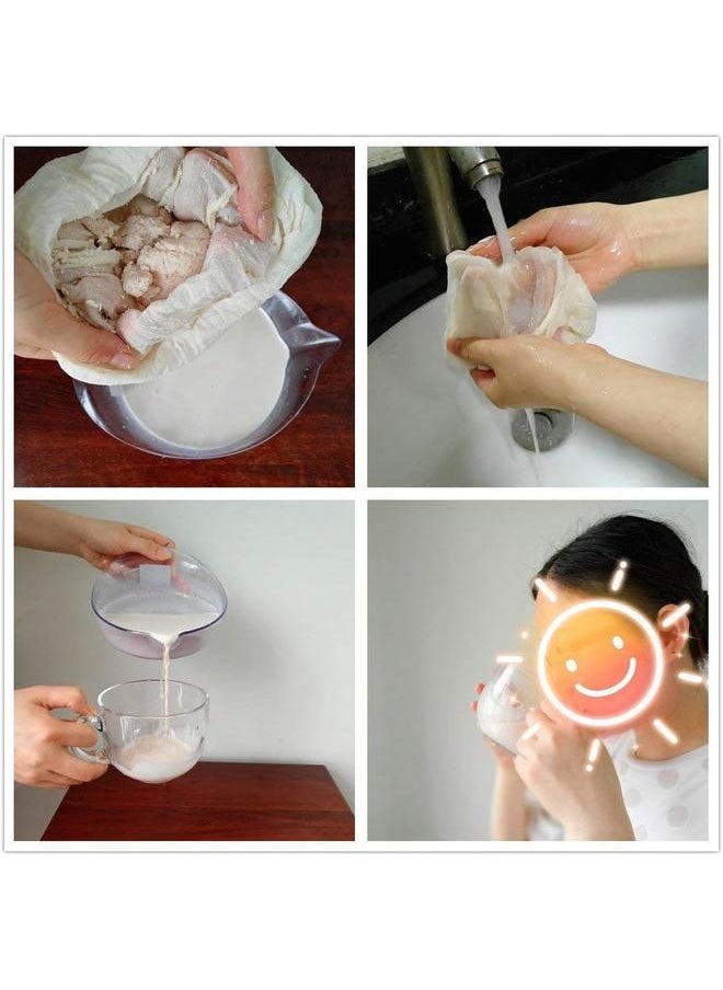 yongsheng Bags for Straining,Reusable Cold Brew Coffee Cheese Cloths Strainer,Large Nut Milk Tea Juice Bag,Natural Cotton Fine Mesh Filter Bags(Medium,4 Pack)  - Image 4