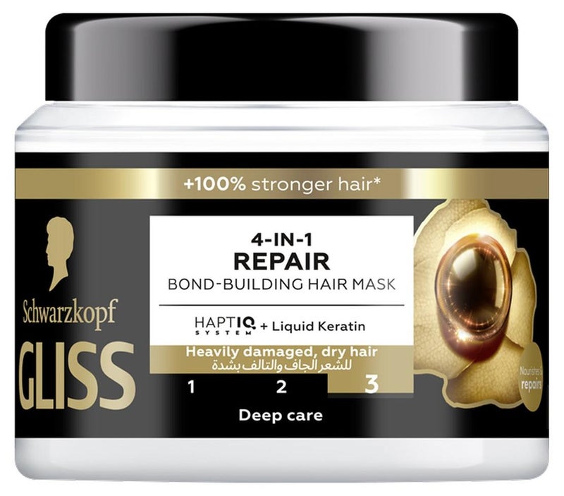 شوارزكوف ماسك إصلاح الشعر 4 في 1 من شوارزكوف غليس – 400 مل – علاج تقوية وترميم عميق للشعر - Image 1