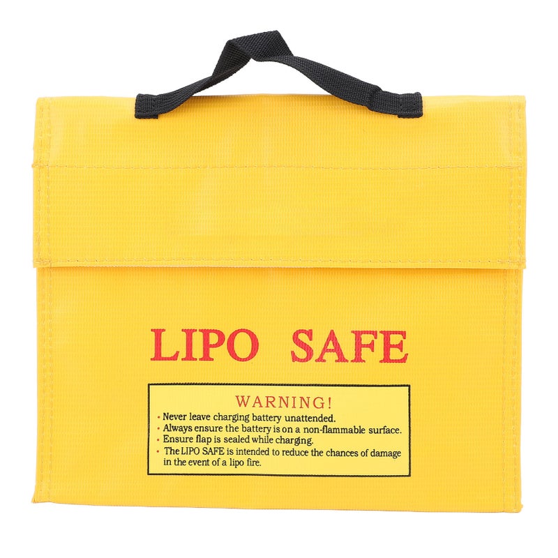 Lipo Safe Bag Lipo Battery Hook and Loop Closure Fireproof Explosionproof Lipo Battery Safe Pouch - Image 1
