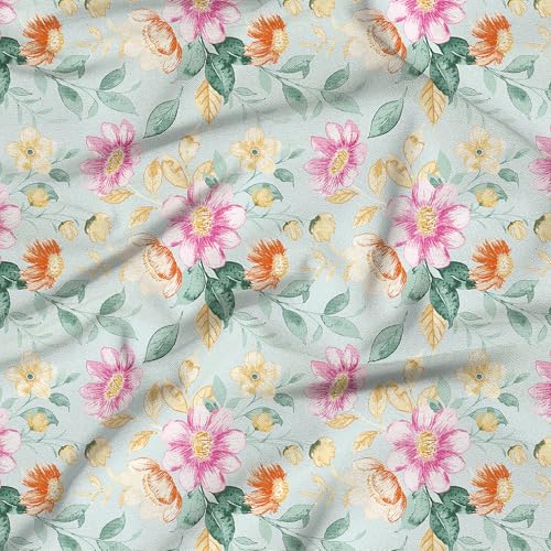 Layers Bloom Blue Floral Printed Double Bedsheet Set for All Seasons | Microfiber Double Bed Sheet with 2 Pillow Covers — Soft, Breathable, Wrinkle-Resistant - Image 5