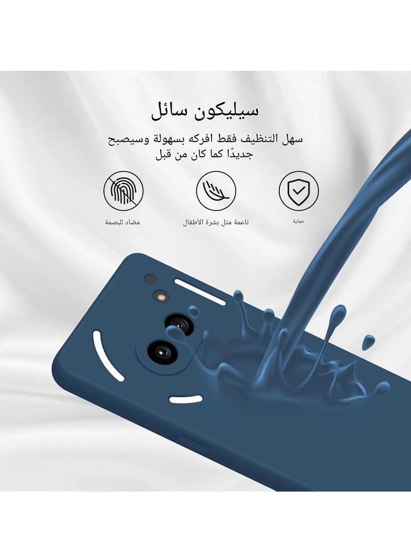 ELTRAZONE Silky Touch Liquid Silicone Case Compatible with Nothing Phone 2a / 2a Plus, Anti-Scratch, Shockproof Protective Cover, Soft Touch Grip, Durable Protection for 6.7-Inch Smartphone (Blue) - Image 4