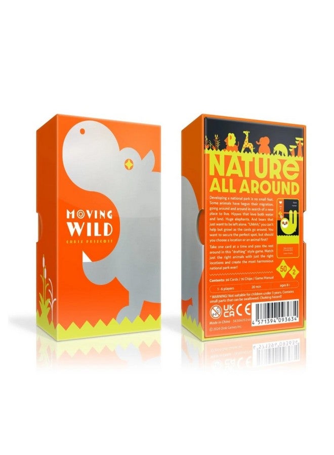 Moving Wild - Strategic Animal Drafting Card Game | 1-6 Players | Ages 8+ | Portable Travel Game
