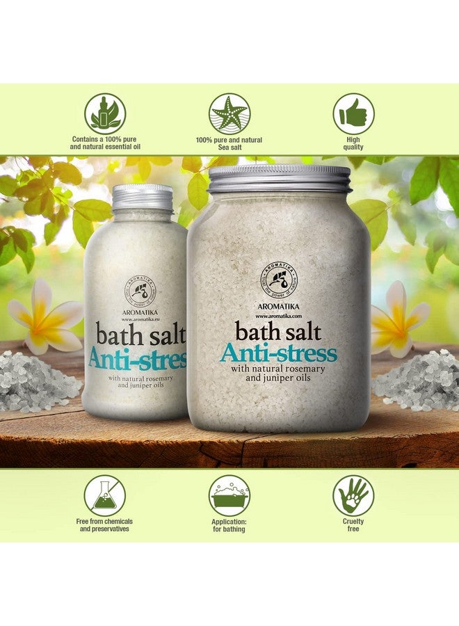Aromatika ملح استرخاء الحمام 46 أونصة 100% ملح طبيعي نقي زيوت أساسية إكليل الجبل و العرعر الأفضل لنوم جيد مريح مهدئ للعناية بالجسم الجمال العلاج بالروائح تخفيف التوتر - Image 4