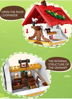 LOOPITYS 720 PCS Farm House Building Toy -  Farm Animals Building Block Set with Horse,  Farm Tools,  Girls Boys Ages 6 -12 Birthday Gift  - Image 4