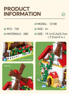 LOOPITYS 720 PCS Farm House Building Toy -  Farm Animals Building Block Set with Horse,  Farm Tools,  Girls Boys Ages 6 -12 Birthday Gift  - Image 5