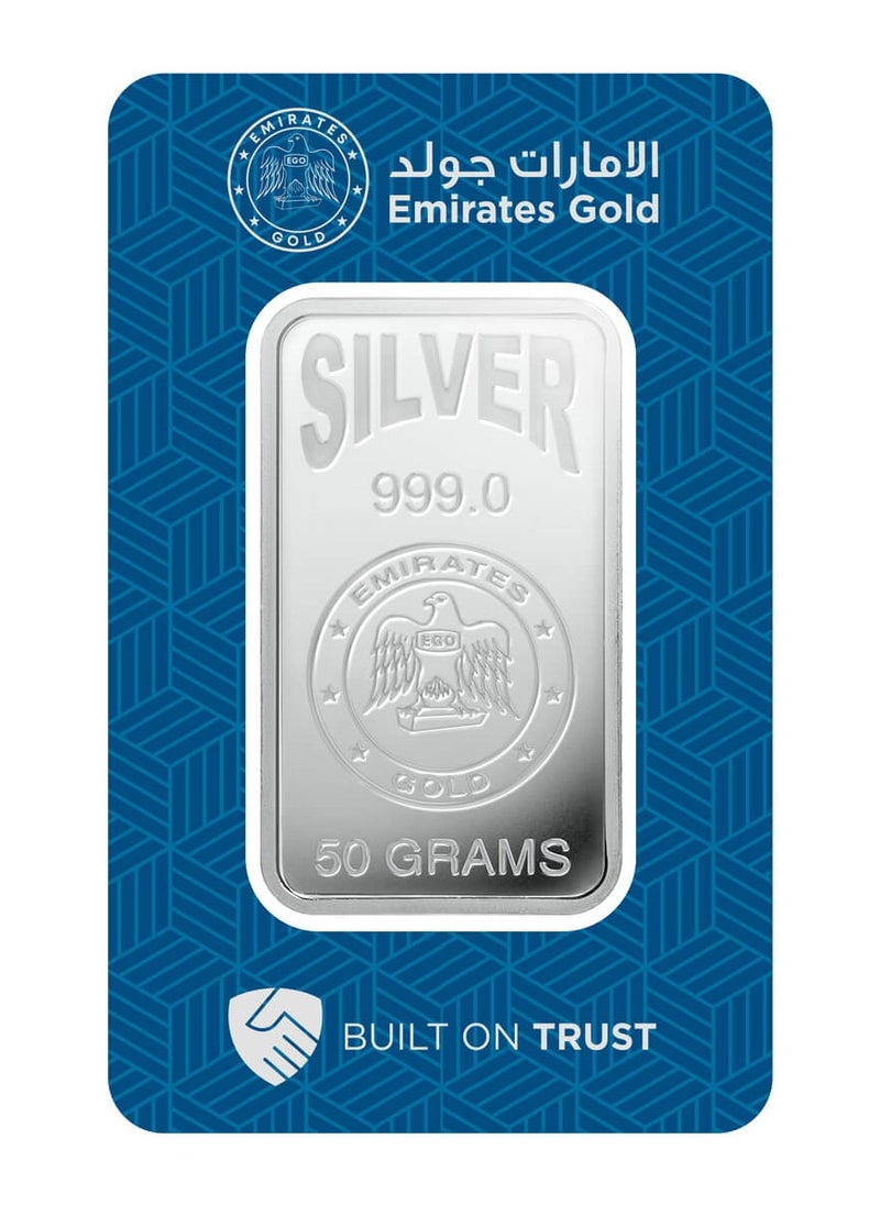 Emirates Gold Emirates | 50g Pure Silver Bar 999 - 50 Grams  - Image 1