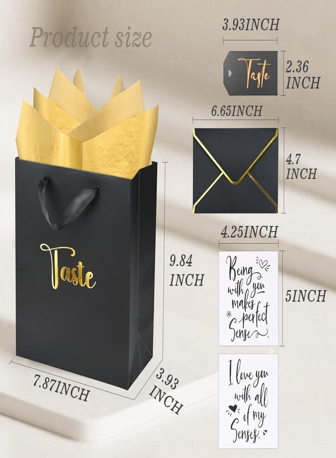 Nimbbex Medium 5 Senses Gift Bags for Him Her (Black) - Image 3