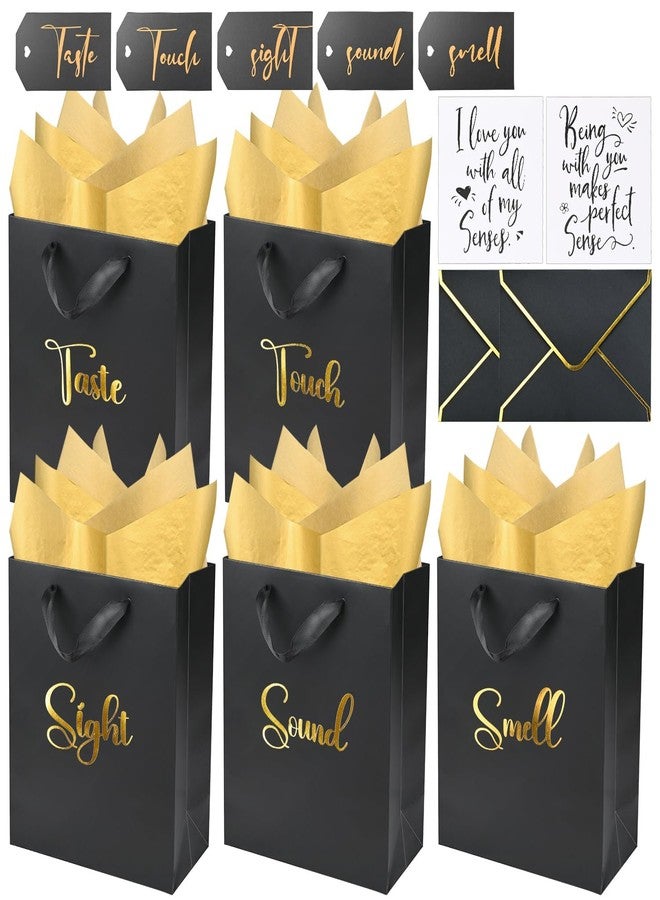 Nimbbex Medium 5 Senses Gift Bags for Him Her (Black) - Image 1