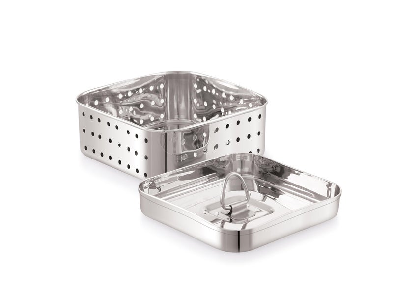 Tosaa Stainless Steel Paneer Maker Mould – Medium Size (350ml) | Square Paneer/Tofu Press with Lid | Whey Separator for Homemade Paneer, Tofu & Cheese | Easy to Use & Clean - Image 4