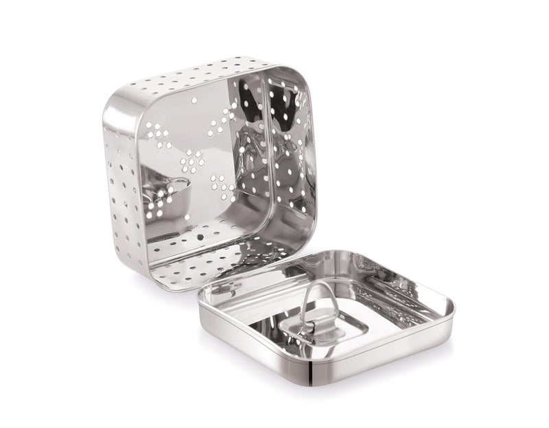 Tosaa Stainless Steel Paneer Maker Mould – Medium Size (350ml) | Square Paneer/Tofu Press with Lid | Whey Separator for Homemade Paneer, Tofu & Cheese | Easy to Use & Clean - Image 2