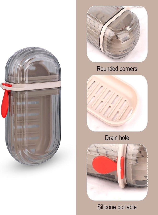 MUCHOCONNECT Travel Soap Case Box - Plastic Transparent Waterproof Portable Soap Box for Bathroom, Travel, Home, Camping & Outdoor, Leakproof Soap Box with Lid Draining Soap Bar Holder (1) - Image 2