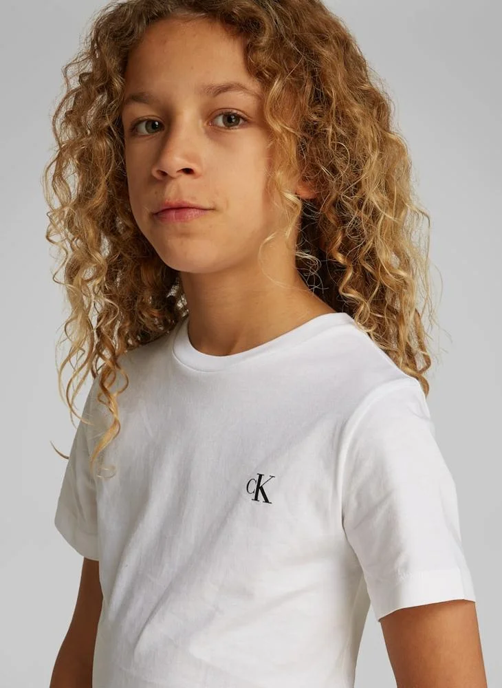 كالفن كلاين جينز Youth 2-Pack Monogram Top