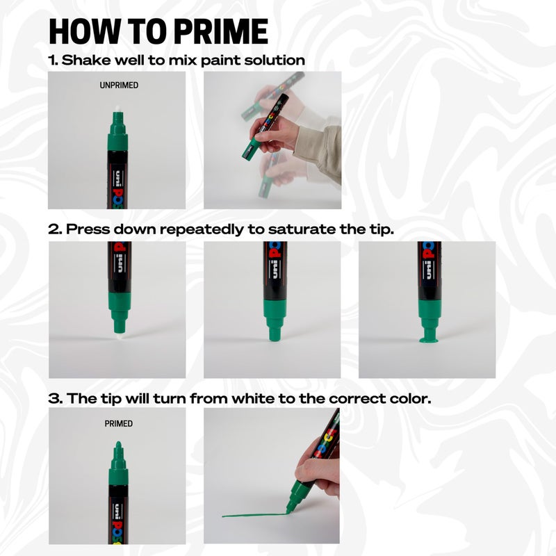 POSCA 16 Posca Paint Markers, 3M Fine Posca Markers with Reversible Tips, Posca Marker Set of Acrylic Paint Pens | Posca Pens for Art Supplies, Fabric Paint, Fabric Markers, Paint Pen, Art Markers - Image 4