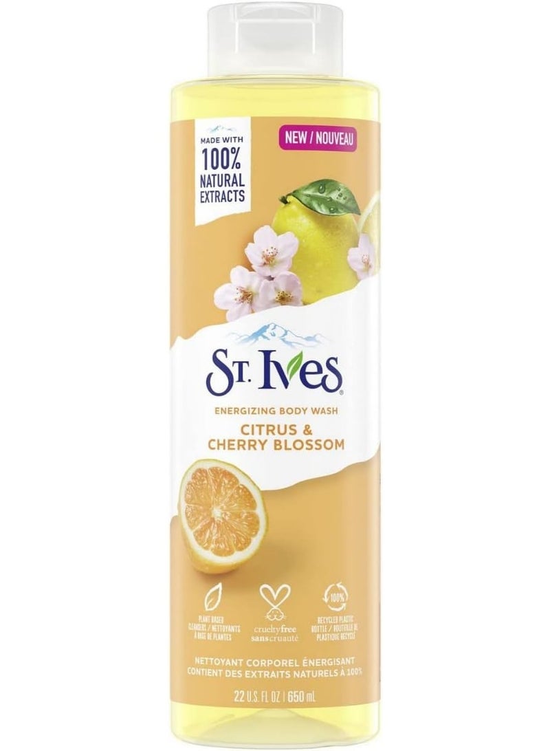 سانت آيفز غسول الجسم المنشط من سانت آيفز برائحة الحمضيات وزهر الكرز 650 مل - Image 1