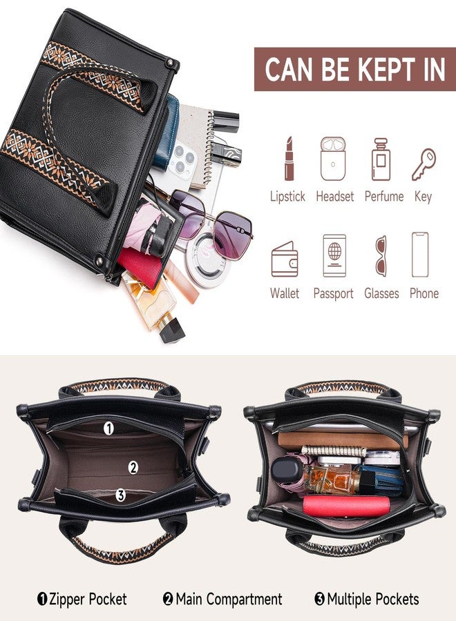 FALAN MULE Leather Crossbody Bags for Women Trendy Hobo Purses Shoulder Handbags (B-Black) - Image 3