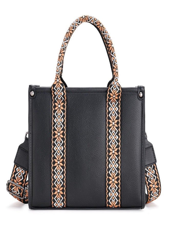 FALAN MULE Leather Crossbody Bags for Women Trendy Hobo Purses Shoulder Handbags (B-Black) - Image 1