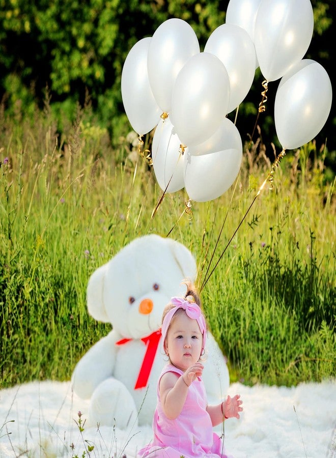 RUBFAC 120pcs Pearl White Balloons 12 Inches White Balloons, Bright Color Latex Party Ballons for Birthday Baby Shower Wedding Party Supplies Garland Arch Decoration - Image 4
