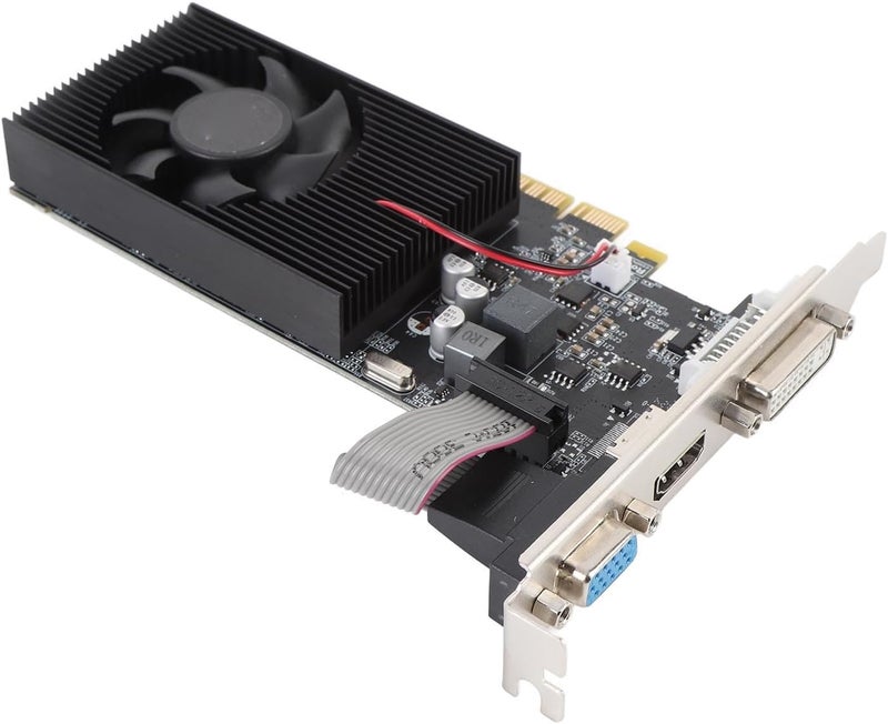 بطاقة رسومات الكمبيوتر Yoidesu، 4 جيجابايت DDR3 128 بت مع منافذ VGA وDVI وواجهة الوسائط المتعددة عالية الدقة، تدعم ما يصل إلى شاشتين، واجهة ناقل PCI Express 1.1 X 16 - Image 5