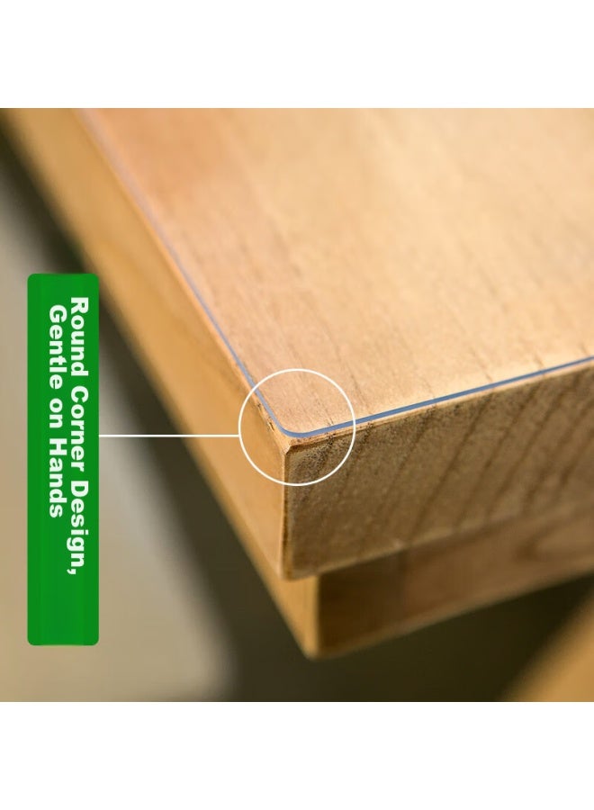 Mingju Fabric Desk Mat, Transparent Soft Glass Desk Study Table Protective Pad, Pvc Crystal Board, Food-grade Odorless, 40*60cm - Image 4
