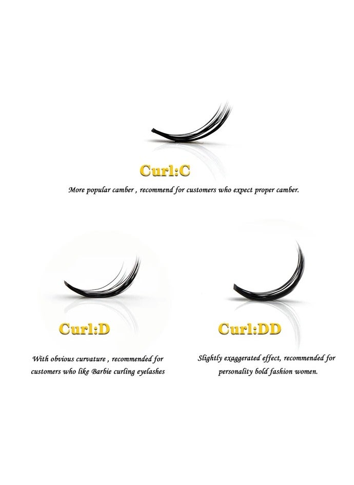 Generic - Individual eyelashes, 20 natural mink hairs, light and soft in texture and easy to use, C curl - Image 1