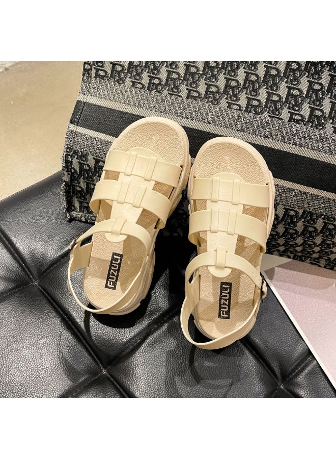 NIBEMINENT Fashionable Casual Women's Sandals  Summer Style  Thick Base Slippers Preppy Style   Sports Sandals  - Image 1