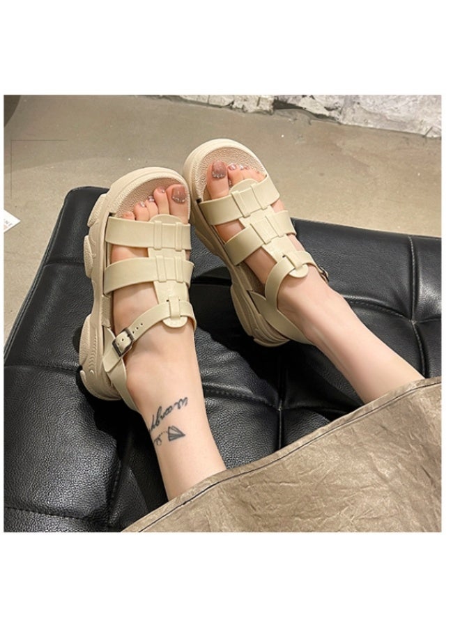 NIBEMINENT Fashionable Casual Women's Sandals  Summer Style  Thick Base Slippers Preppy Style   Sports Sandals  - Image 3