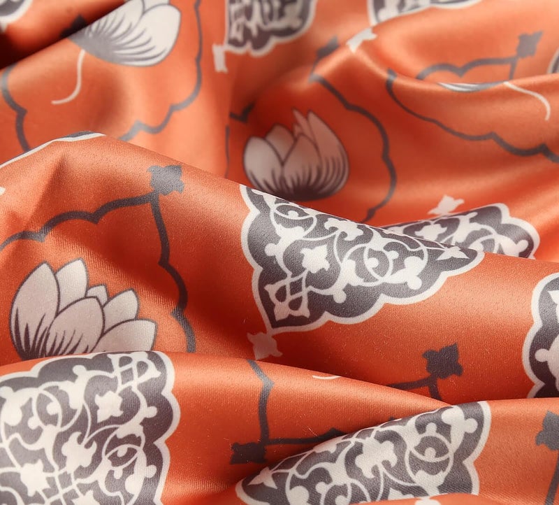 India Circus by Krsnaa Mehta India Circus by Krsnaa Mehta Spades of Lotuses 100 Polyster Long Door Curtains Room Darkening Curtains 9 feet Long Set of 2 with Eyelets and TieBack Long Door 9 Feet X 4 Feet - Image 5