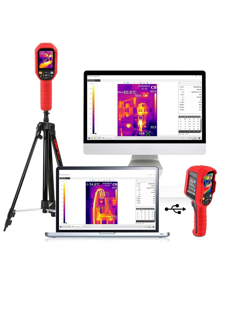 UNI-T Professional Thermal Imager High Accuracy Portable Handheld IR Infrared Thermal Imaging Camera 2.8'' TFT LCD Display Night Vision Device 5~1022℉(-15~550℃) Temperature Range