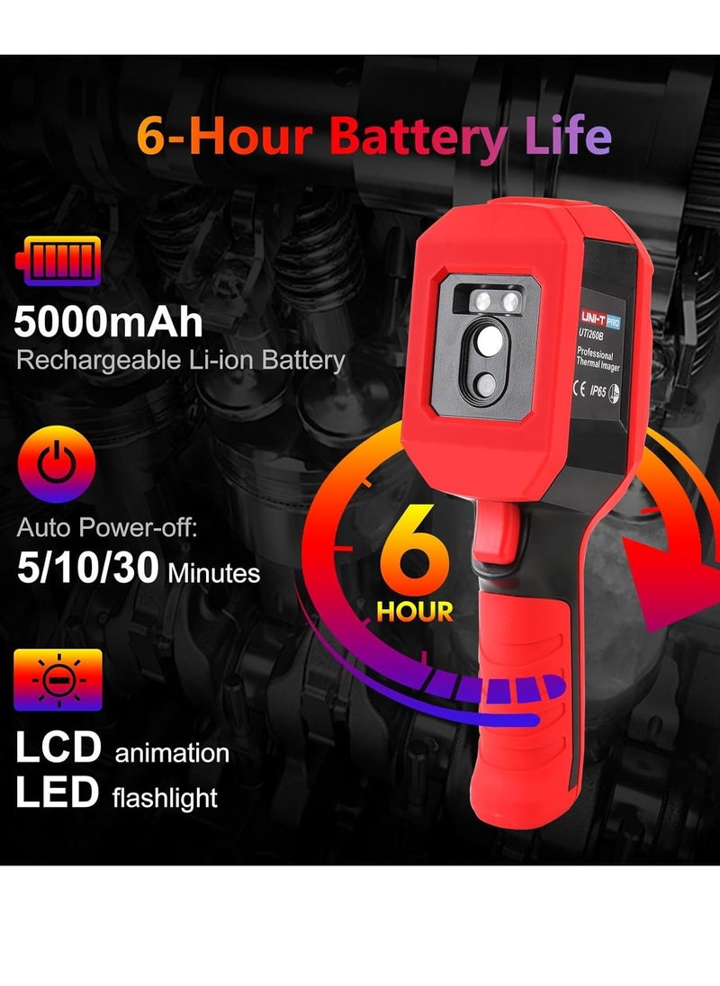 UNI-T Professional Thermal Imager High Accuracy Portable Handheld IR Infrared Thermal Imaging Camera 2.8'' TFT LCD Display Night Vision Device 5~1022℉(-15~550℃) Temperature Range