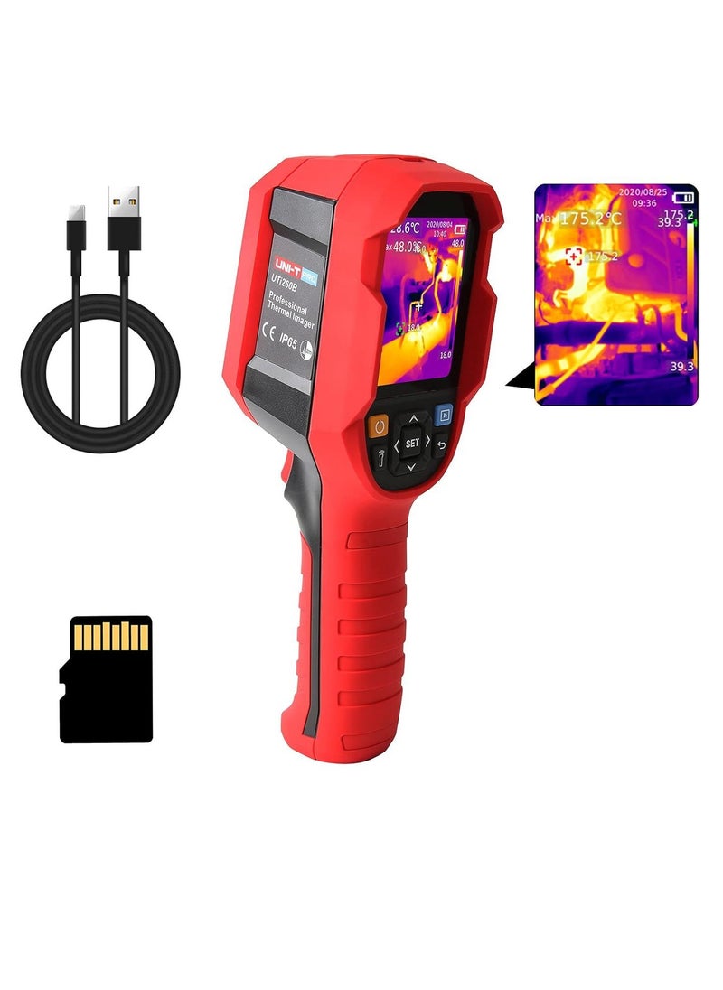UNI-T Professional Thermal Imager High Accuracy Portable Handheld IR Infrared Thermal Imaging Camera 2.8'' TFT LCD Display Night Vision Device 5~1022℉(-15~550℃) Temperature Range