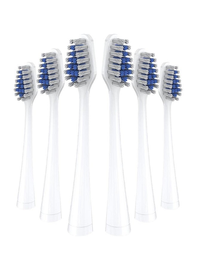 Carepik Replacement Toothbrush Heads Compatible with Waterpik Complete Care 5.0/9.0 (CC-01/WP-861, STRB-8WW,(6 Count, White - Image 1