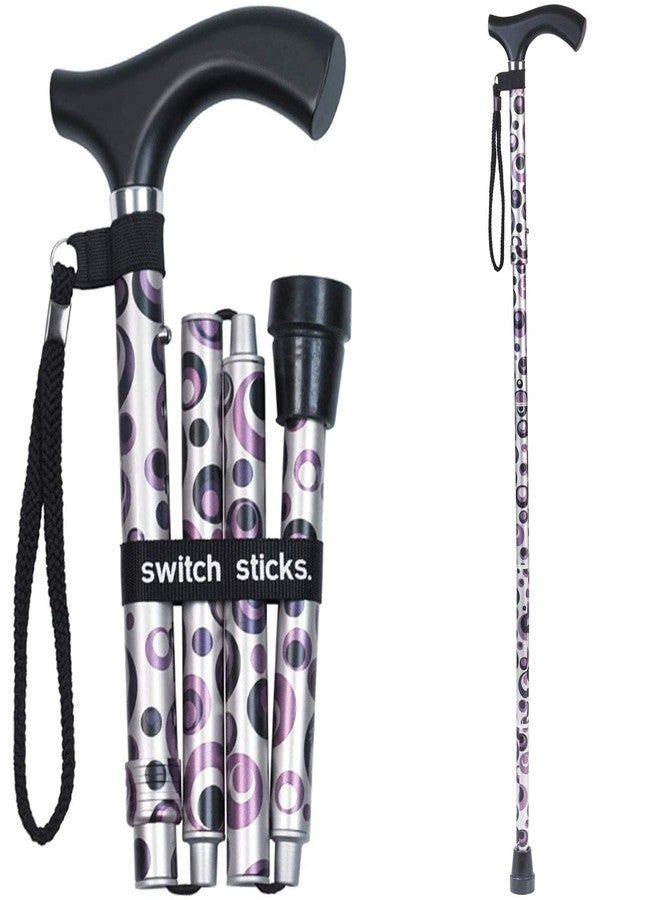 Switch Sticks Aluminum Adjustable Folding Cane and Walking Stick collapses and adjusts from 32 to 37 inches, Storm - Image 1
