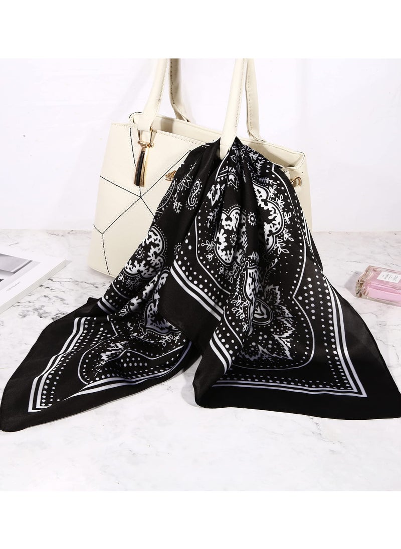 SYOSI - 3 Pcs 27.5 In Satin Head Scarf Hair Scarf Silk Head Scarf Silk Bandana Silk Hair Wrap Neck Scarf for Women Girls - Image 1