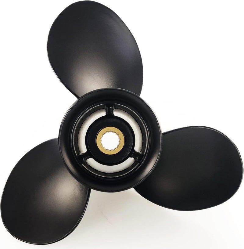 CAPTAIN Outboard Propeller for Mercury TOHATSU 9.9-20HP, 14 Spline Tooth, OEM RH Aluminum Propeller (9.25x11.5) - Image 1