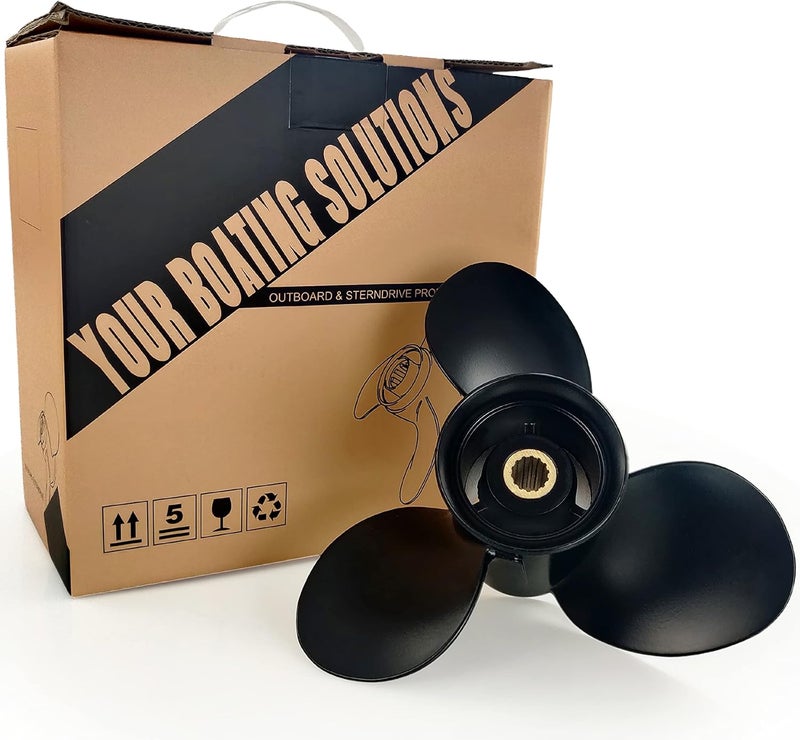 CAPTAIN Outboard Propeller for Mercury TOHATSU 9.9-20HP, 14 Spline Tooth, OEM RH Aluminum Propeller (9.25x11.5) - Image 4