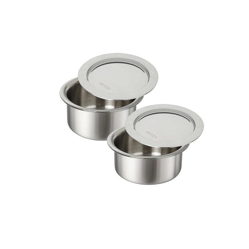 MEYER Triply Stainless Steel Tope with SS 304 Lid | 14/16/ cm 1.1/1.5 L| 10 Year Warranty | Silver - Image 1