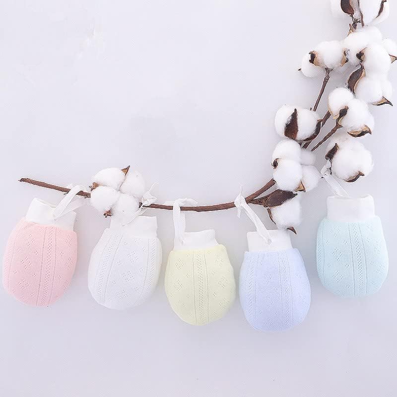 Adeimoo Cute Boys Girls Cotton No Scratch Gloves Drawstring Adjustable Mittens for Baby Infants - Image 2