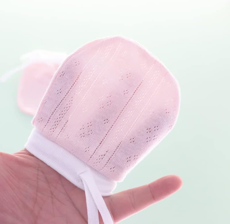 Adeimoo Cute Boys Girls Cotton No Scratch Gloves Drawstring Adjustable Mittens for Baby Infants - Image 3