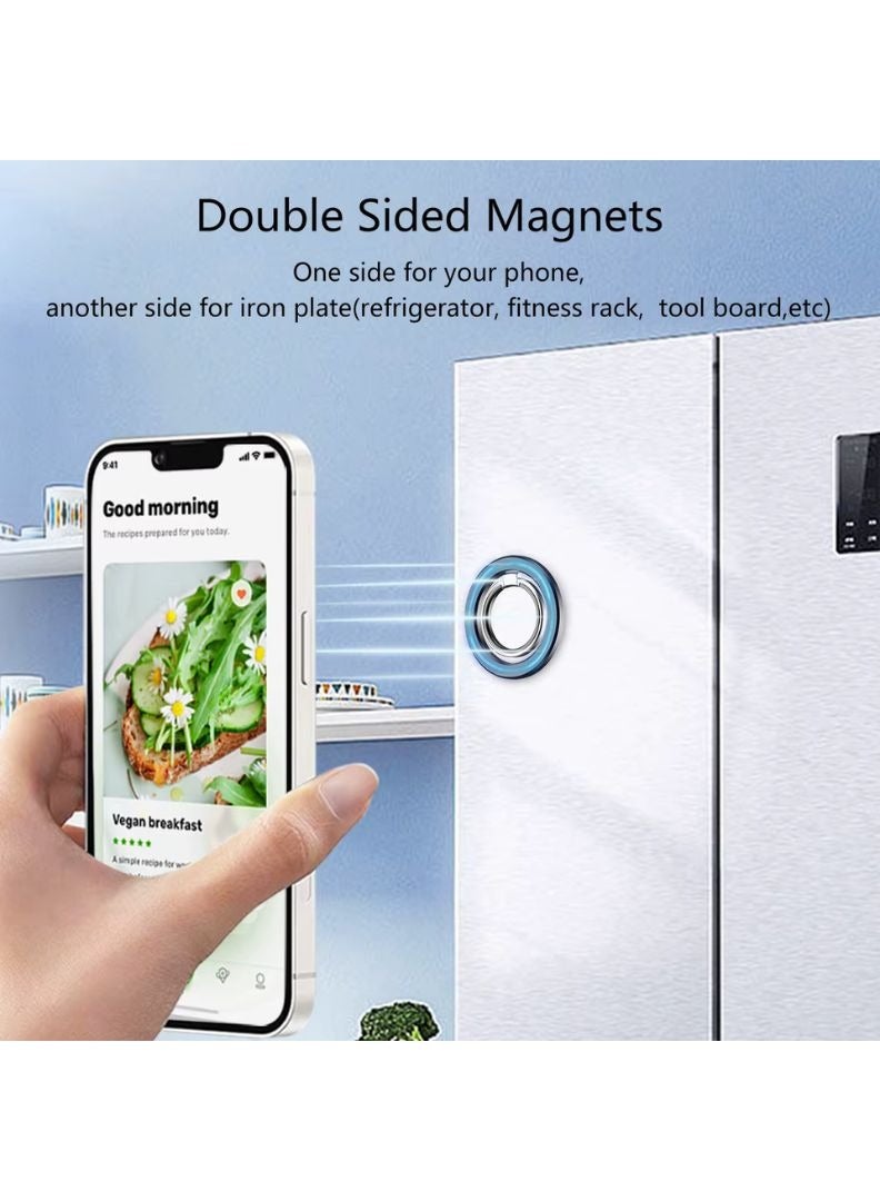 RADSUN Magnetic Phone Ring Holder – 360° Rotating Grip Stand with Strong Magnet, Foldable Kickstand, Compatible with MagSafe Accessories or Magnetic Phone Cases – Black - Image 5