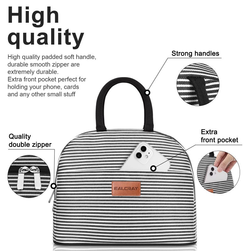 BALORAY Lunch Bag for Women Men Insulated Lunch Box for Adult Reusable Lunch Tote Bag for Work, Picnic or Travel - Image 2