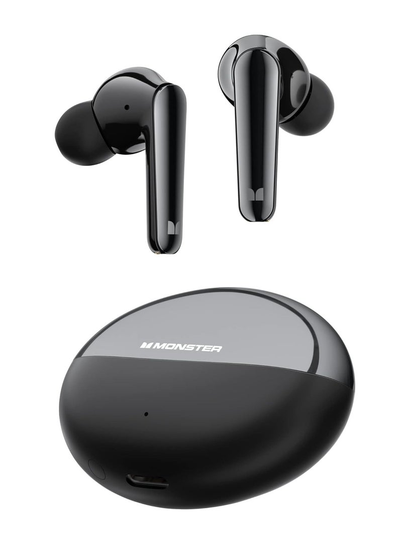 Monster N-Lite 203 AirLinks Wireless Earbuds, Bluetooth 5.3 Headphones with HiFi Stereo, Crystal Clear Call, 30H Playback, Type-C Charging, Touch Control, IPX6 Waterproof in-Ear Earbuds Earphones - Image 1
