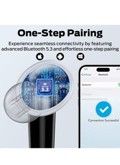 Monster N-Lite 203 AirLinks Wireless Earbuds, Bluetooth 5.3 Headphones with HiFi Stereo, Crystal Clear Call, 30H Playback, Type-C Charging, Touch Control, IPX6 Waterproof in-Ear Earbuds Earphones  - Image 4