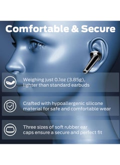 Monster N-Lite 203 AirLinks Wireless Earbuds, Bluetooth 5.3 Headphones with HiFi Stereo, Crystal Clear Call, 30H Playback, Type-C Charging, Touch Control, IPX6 Waterproof in-Ear Earbuds Earphones  - Image 5