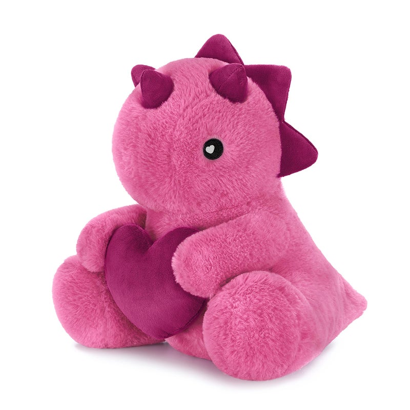 Ditucu Original Loving Triceratops Dinosaur Stuffed Animal with Heart 12 inch Cute Dino Plush for Romantic Sweet Valentines Day Gifts Soft Plushies Toys for Kids Girlfriend Purple - Image 3