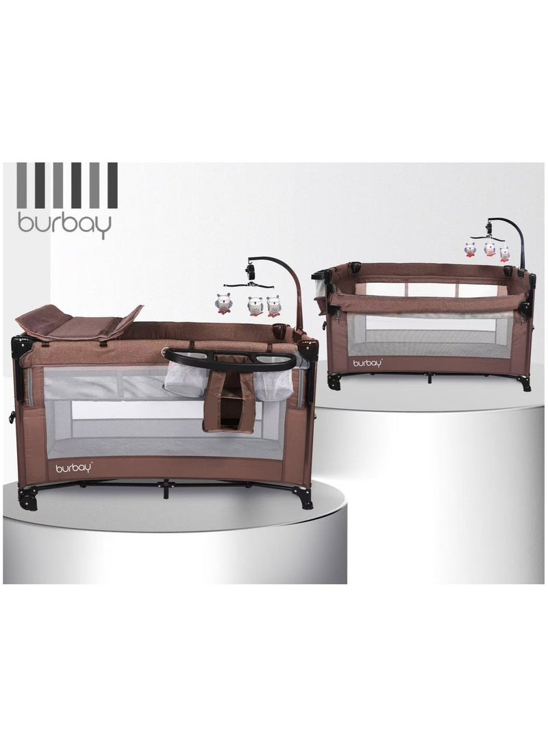 burbay Double bed and crib with side opening, changing table and full mosquito net - Image 3