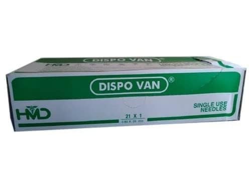 Anmol Dispovan Hypodermic Medical Needles, Pack of 100 (21G*1) - Image 2