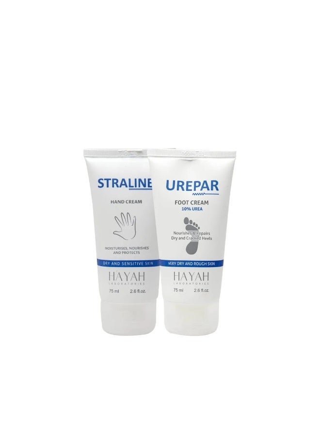 Hayah STRALINE HAND CREAM – 75ML+UREPAR FOOT CREAM – 75M