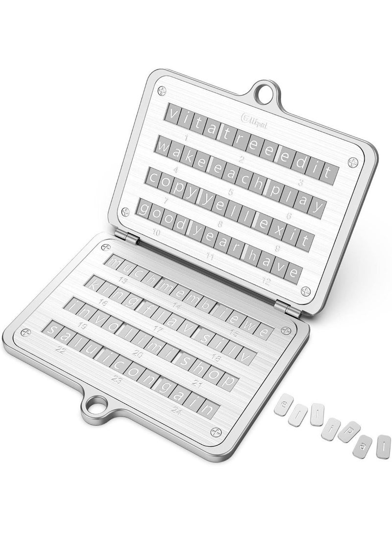 ELLIPAL Crypto Seed Phrase Storage, 316 Stainless Steel Metal Seed Phrase Storage with Lock Hole, 24 Words Seed Phrase Backup Storage, Compatible with BIP39 Hardware Wallets (Ellipal, Safepal, Ledger, Trezor) + CryptoKIT Premium Bundle | Official UAE Reseller, Fireproof, Waterproof - Image 2