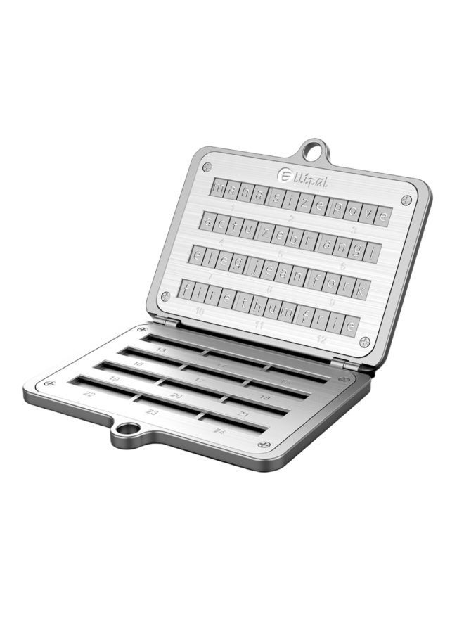 ELLIPAL Crypto Seed Phrase Storage, 316 Stainless Steel Metal Seed Phrase Storage with Lock Hole, 24 Words Seed Phrase Backup Storage, Compatible with BIP39 Hardware Wallets (Ellipal, Safepal, Ledger, Trezor) + CryptoKIT Premium Bundle | Official UAE Reseller, Fireproof, Waterproof - Image 1